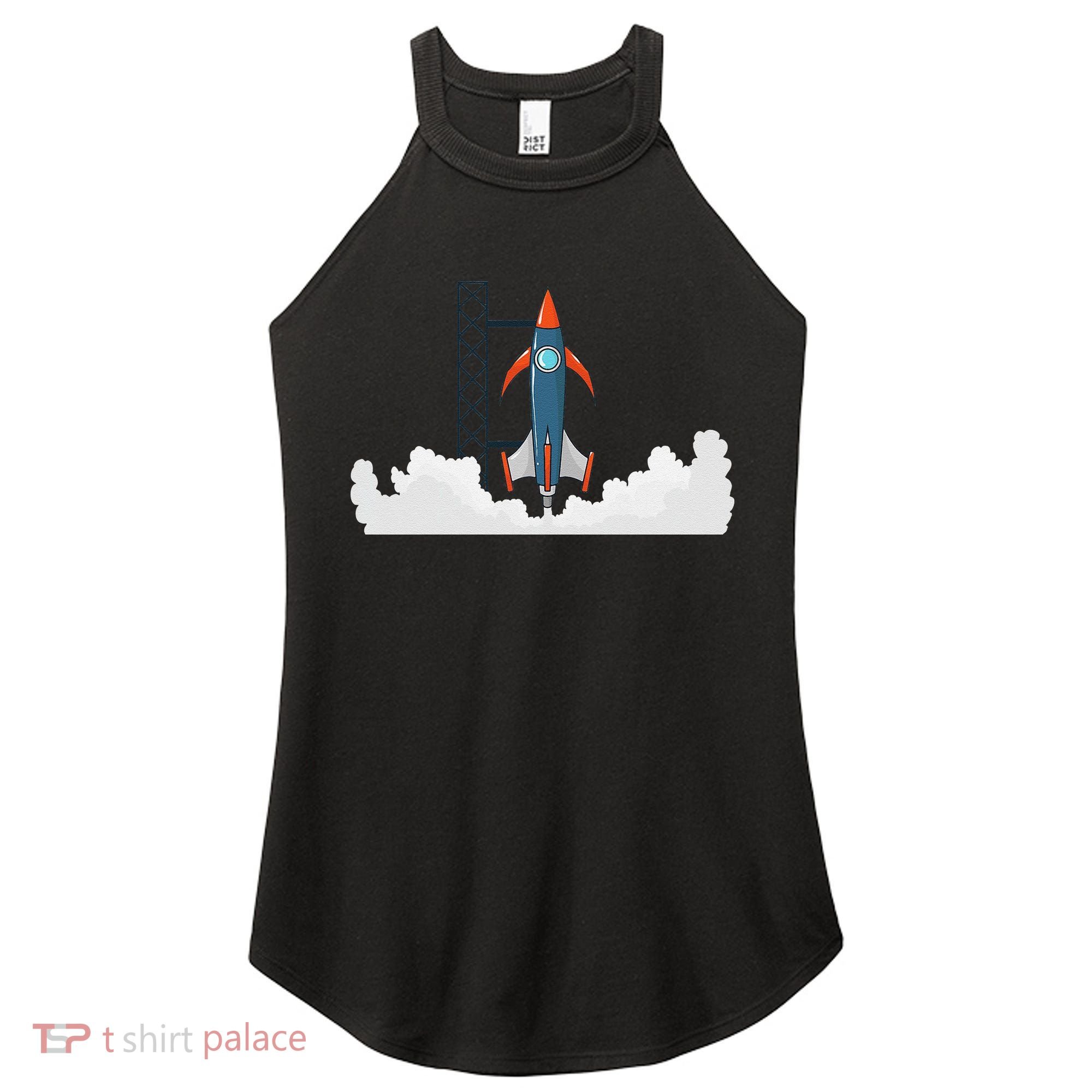 Rocket Launch Into Space Women's Perfect Tri Rocker Tank