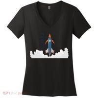 Rocket Launch Into Space Women's V-Neck T-Shirt thumb 0