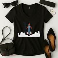 Rocket Launch Into Space Women's V-Neck T-Shirt thumb 2