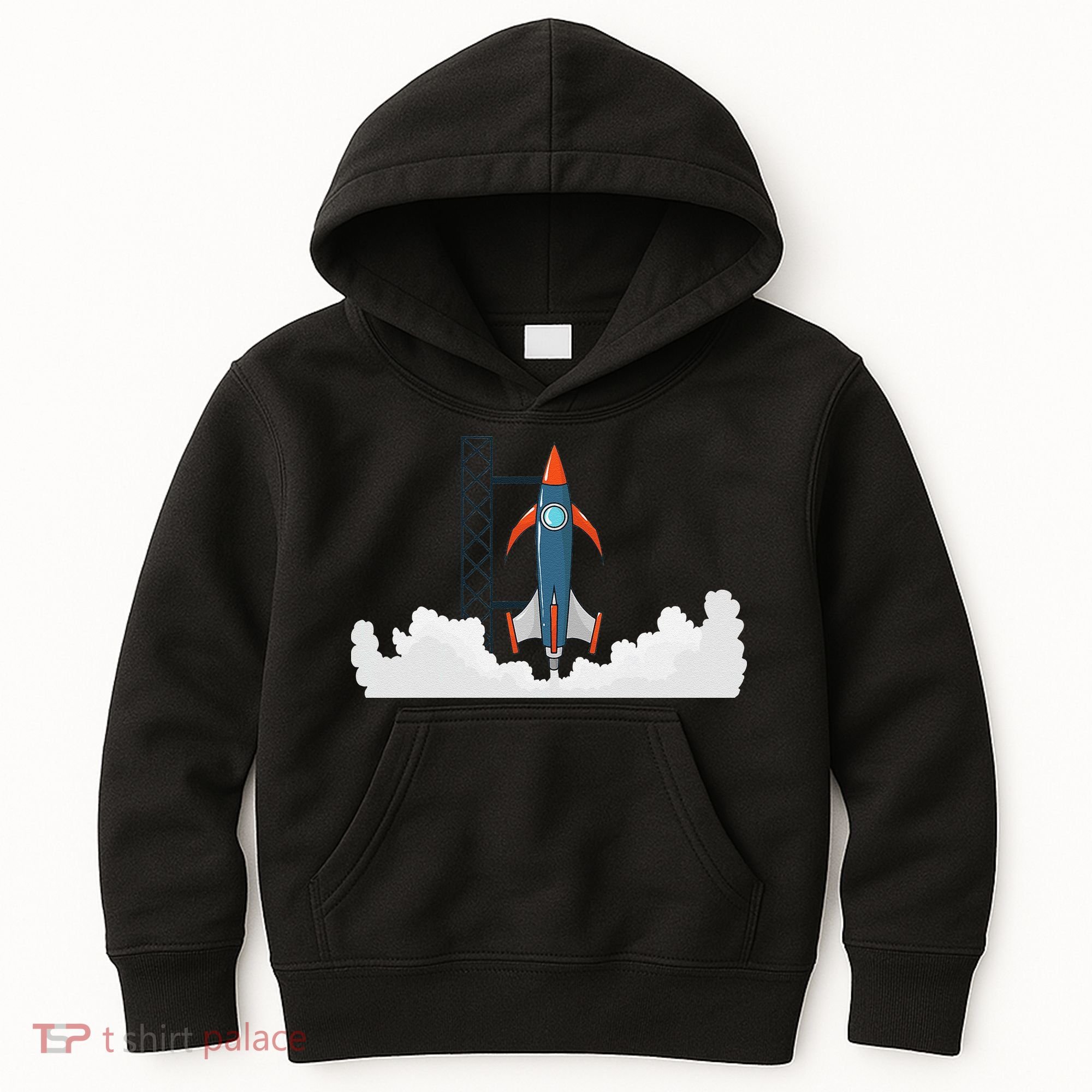 Rocket Launch Into Space Kids Hoodie