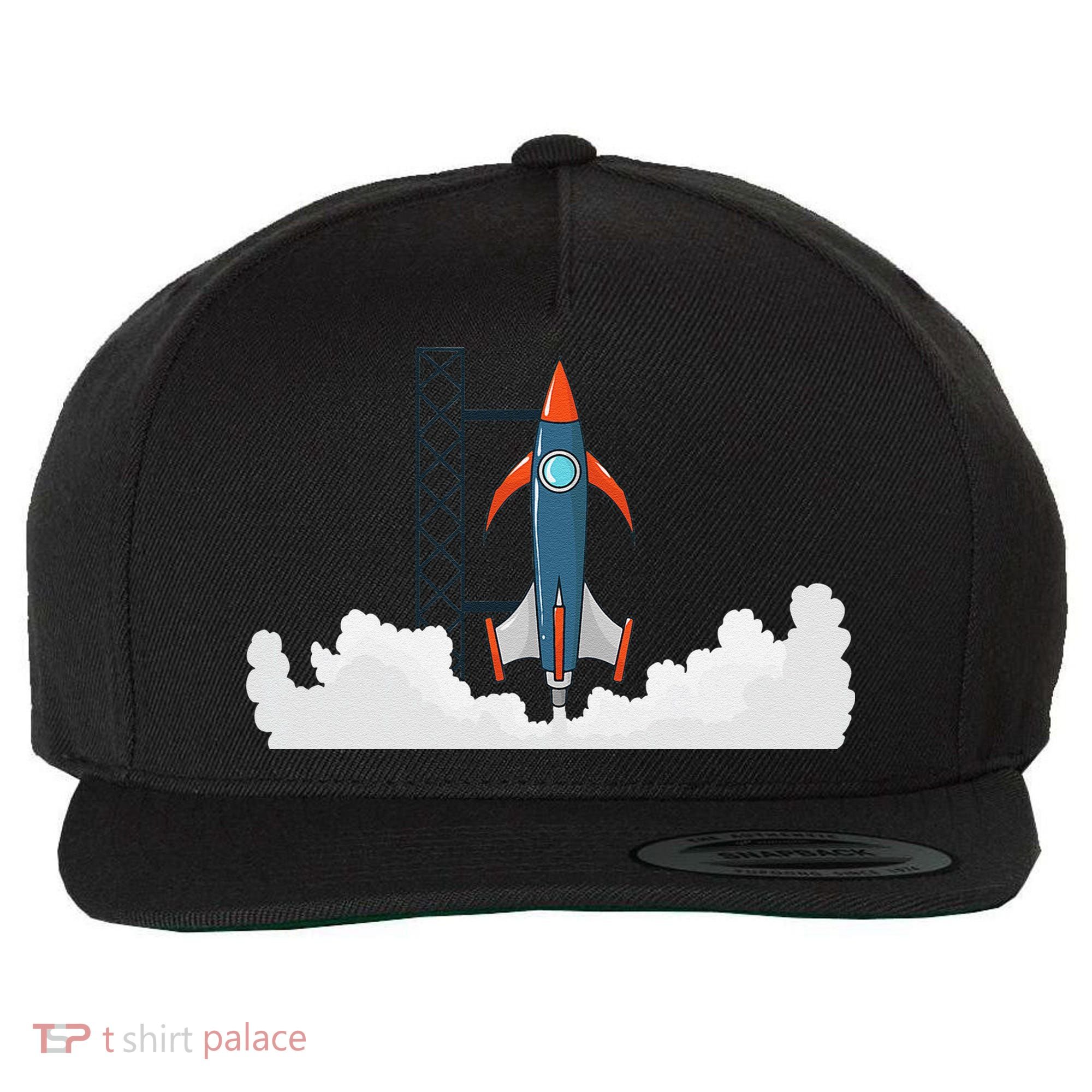 Rocket Launch Into Space Wool Snapback Cap