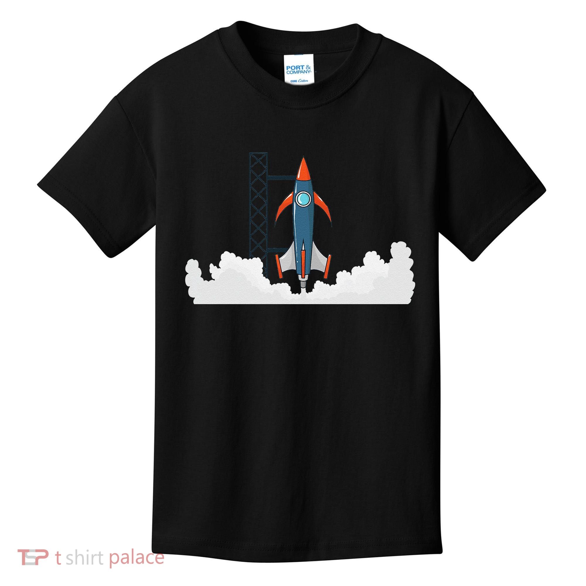 Rocket Launch Into Space Kids T-Shirt