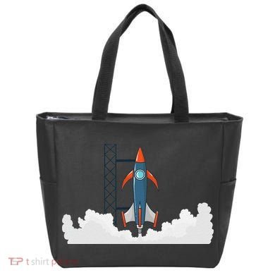 Rocket Launch Into Space Tote Bag