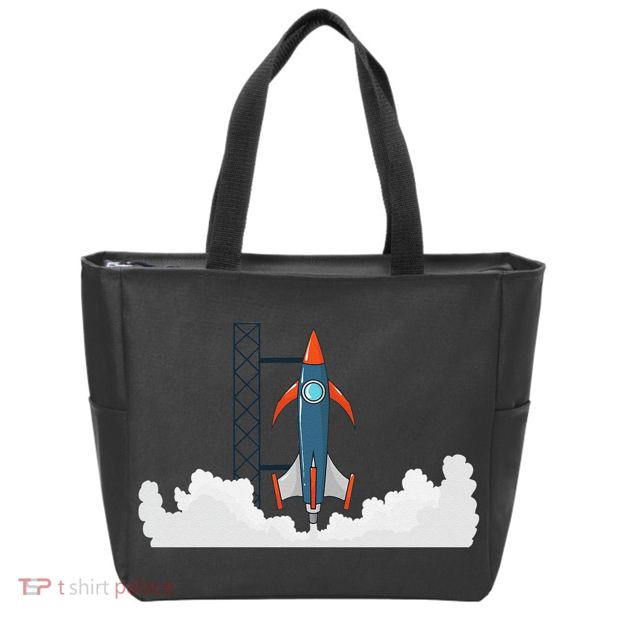 Rocket Launch Into Space Tote Bag