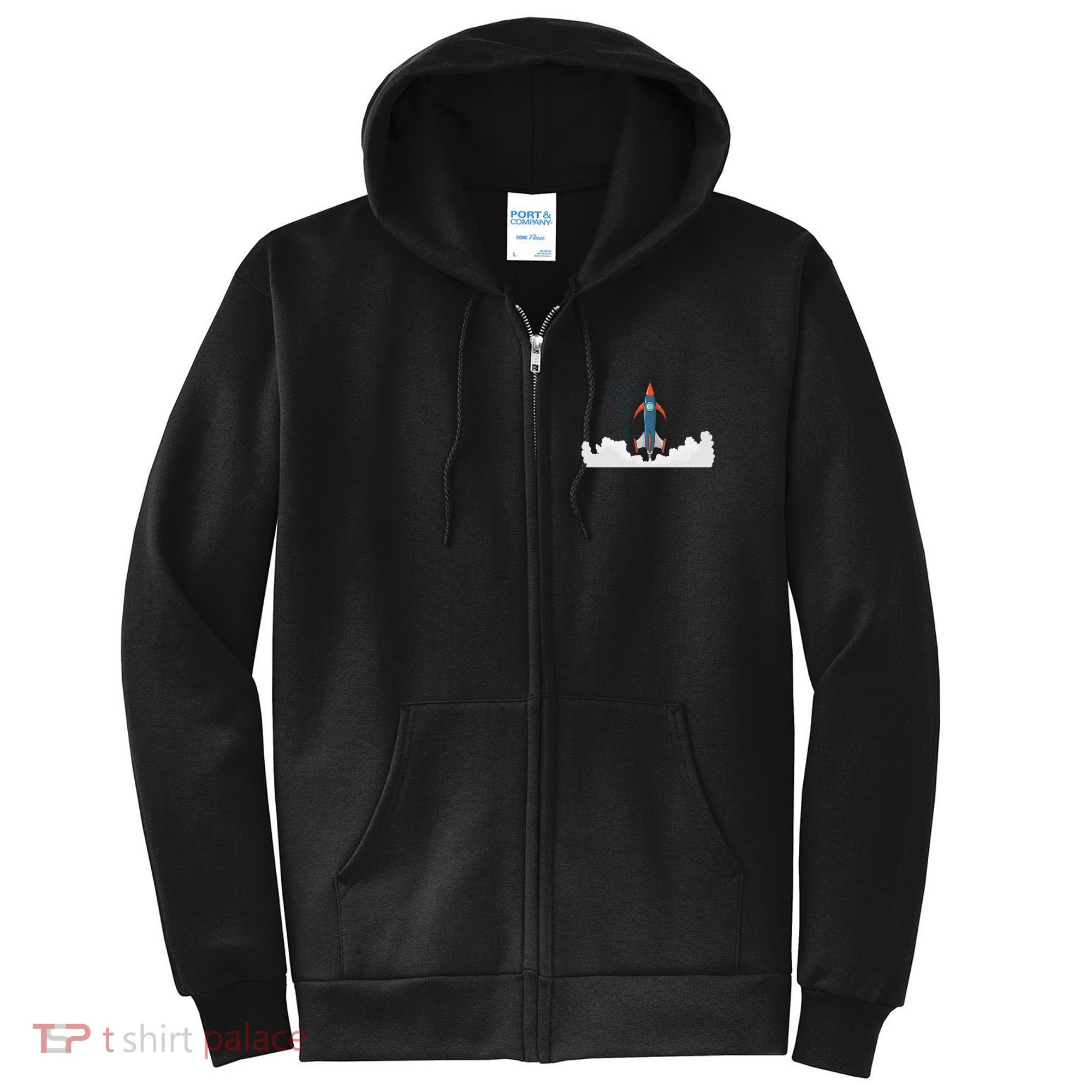 Rocket Launch Into Space Full Zip Hoodie