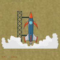 Rocket Launch Into Space Garment-Dyed Women's Muscle Tee thumb 6