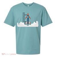 Rocket Launch Into Space Sueded Cloud Jersey T-Shirt thumb 0