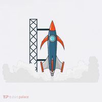 Rocket Launch Into Space Comfort Colors Garment-Dyed Hooded Sweatshirt thumb 2