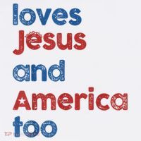 Retro Loves Jesus And America Too Mousepad thumb 1