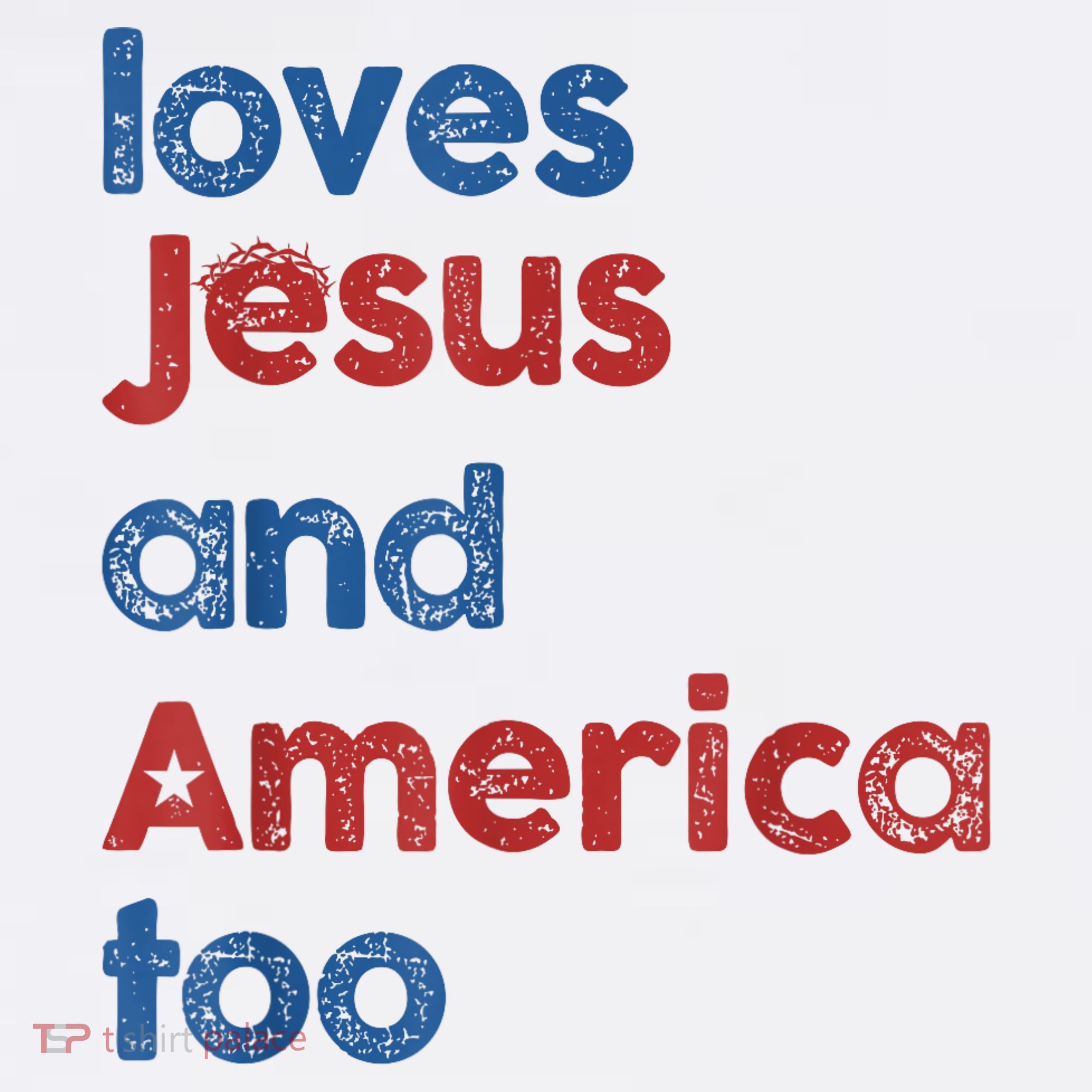 Retro Loves Jesus And America Too Women's Tank Top