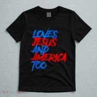 Retro Loves Jesus And America Too God Christian 4th Of July T-Shirt thumb 5
