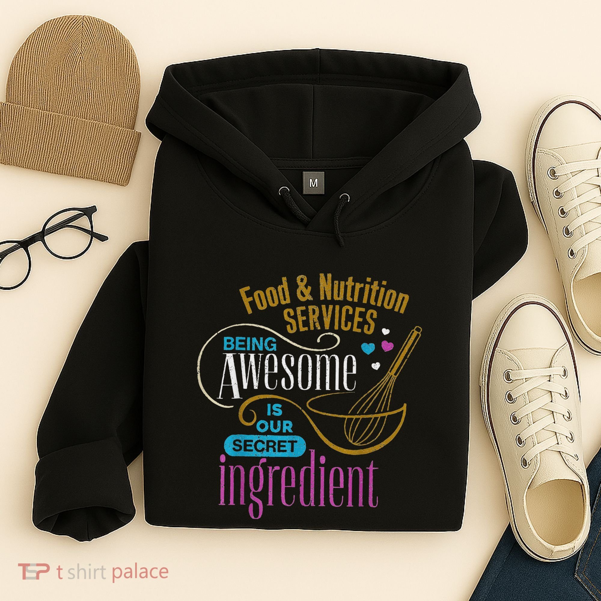 Retro Lunch Lady Food & Nutrition Services Being Awesome Hoodie