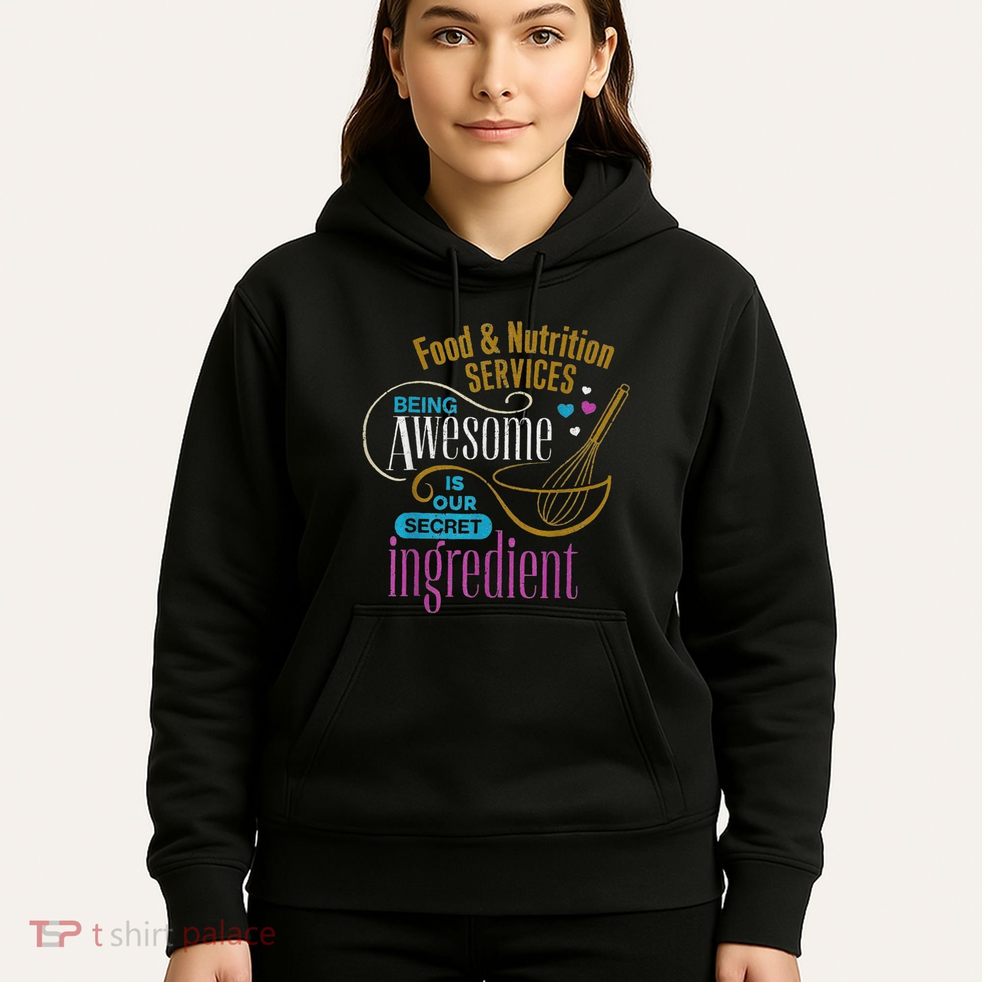 Retro Lunch Lady Food & Nutrition Services Being Awesome Hoodie