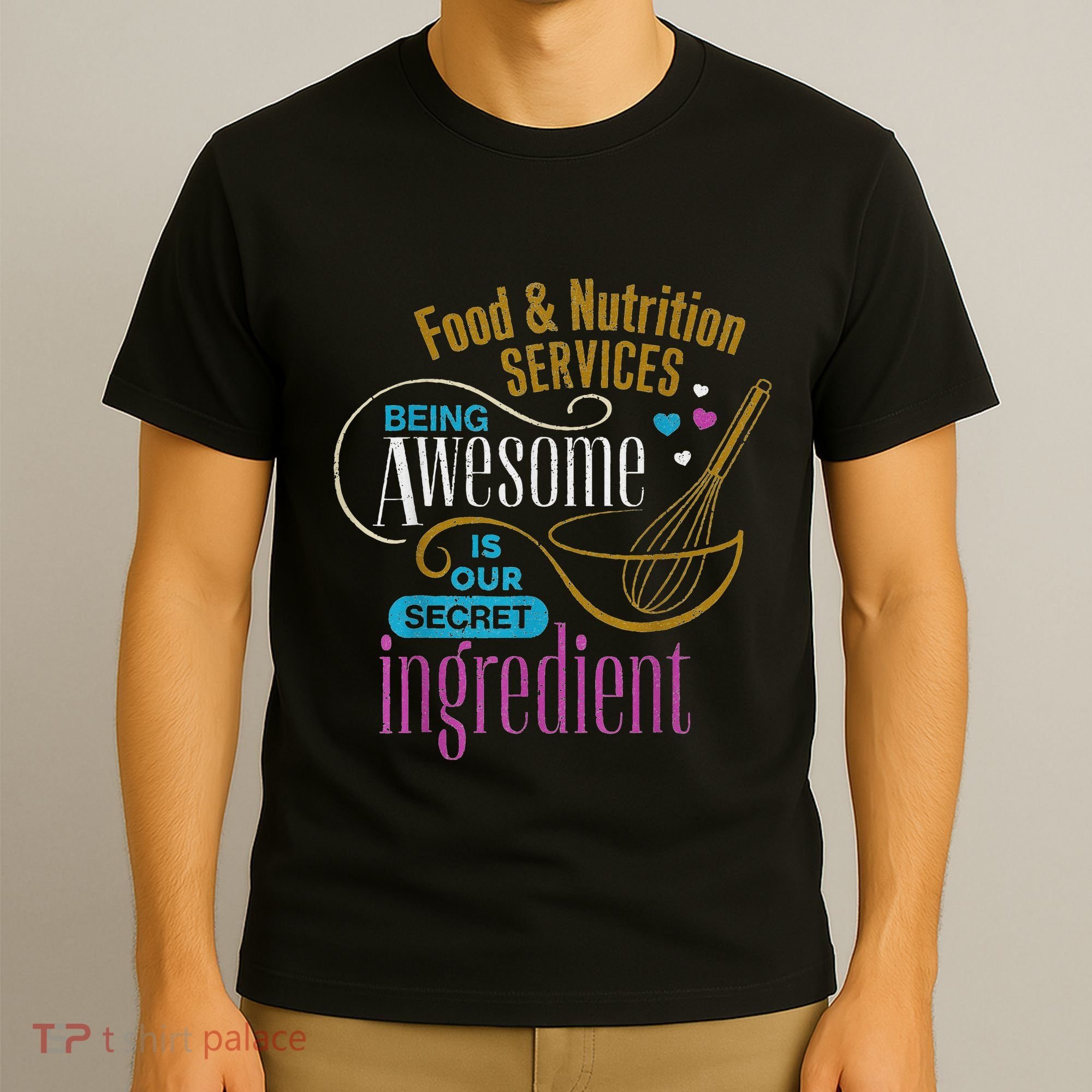 Retro Lunch Lady Food & Nutrition Services Being Awesome T-Shirt