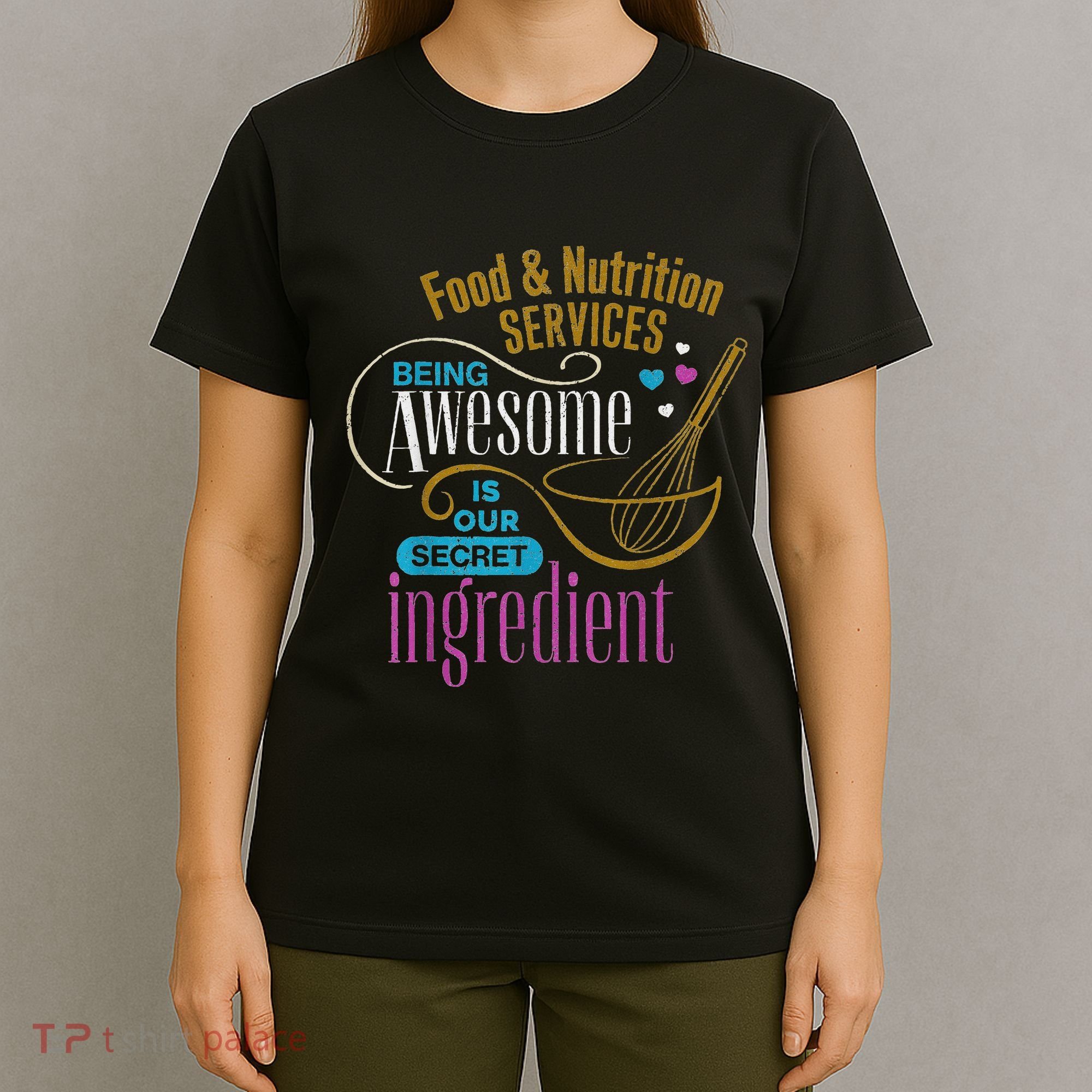 Retro Lunch Lady Food & Nutrition Services Being Awesome T-Shirt