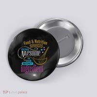 Retro Lunch Lady Food & Nutrition Services Being Awesome Button thumb 0