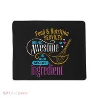 Retro Lunch Lady Food & Nutrition Services Being Awesome Mousepad thumb 0