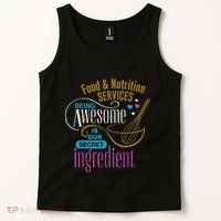 Retro Lunch Lady Food & Nutrition Services Being Awesome Tank Top thumb 2