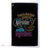 Retro Lunch Lady Food & Nutrition Services Being Awesome Golf Towel thumb 0