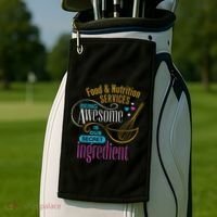 Retro Lunch Lady Food & Nutrition Services Being Awesome Golf Towel thumb 2