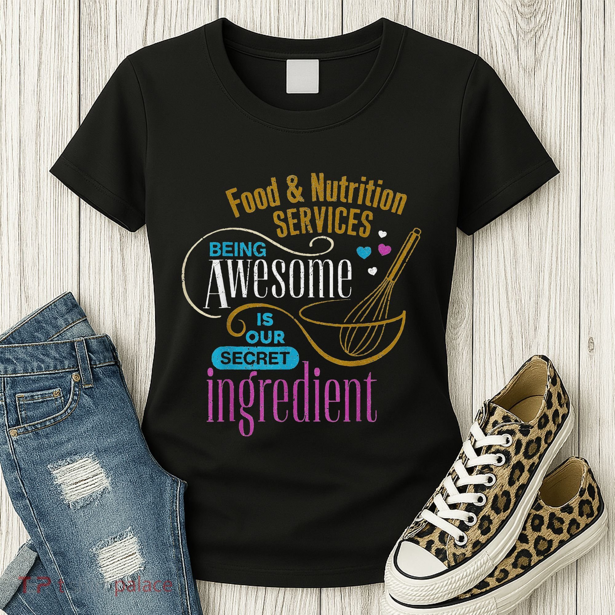 Retro Lunch Lady Food & Nutrition Services Being Awesome Women's T-Shirt