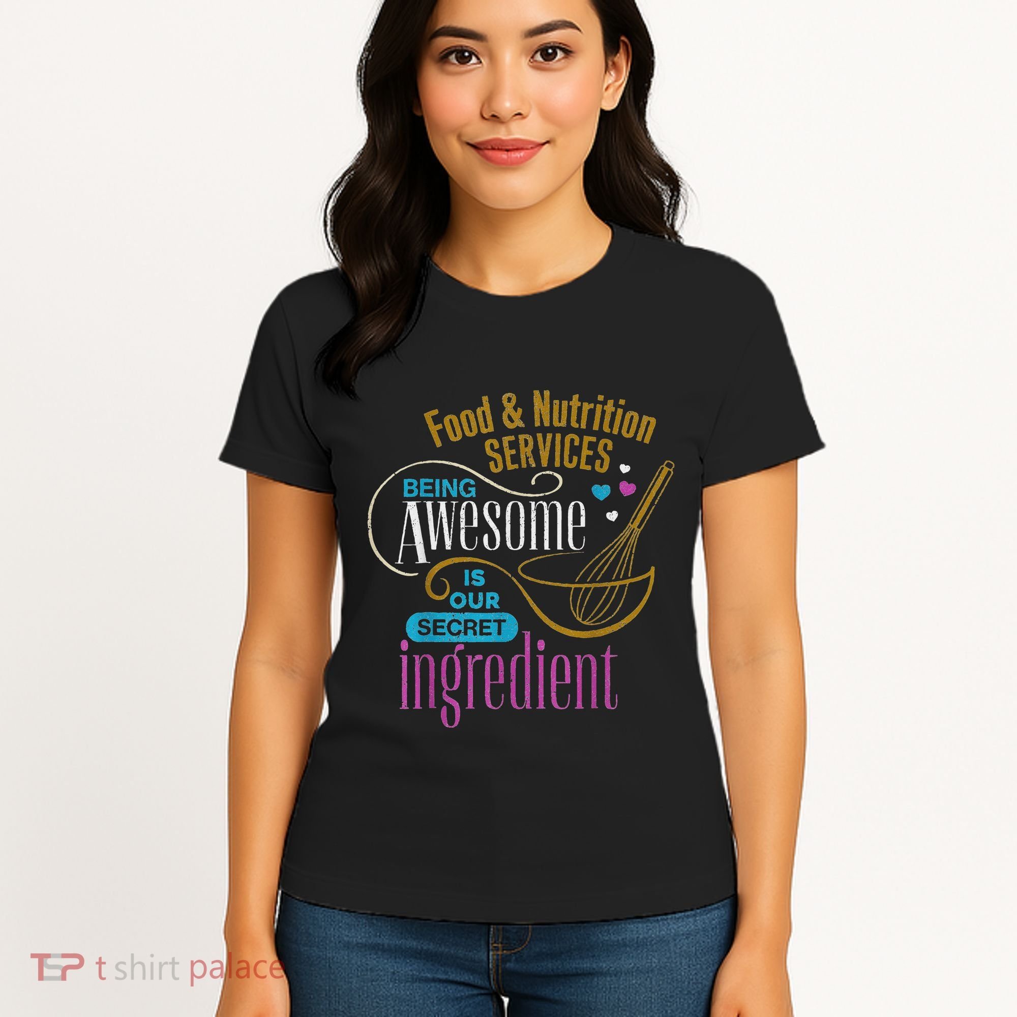 Retro Lunch Lady Food & Nutrition Services Being Awesome Women's T-Shirt