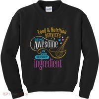 Retro Lunch Lady Food & Nutrition Services Being Awesome Kids Sweatshirt thumb 0