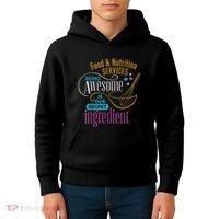 Retro Lunch Lady Food & Nutrition Services Being Awesome Kids Hoodie thumb 4