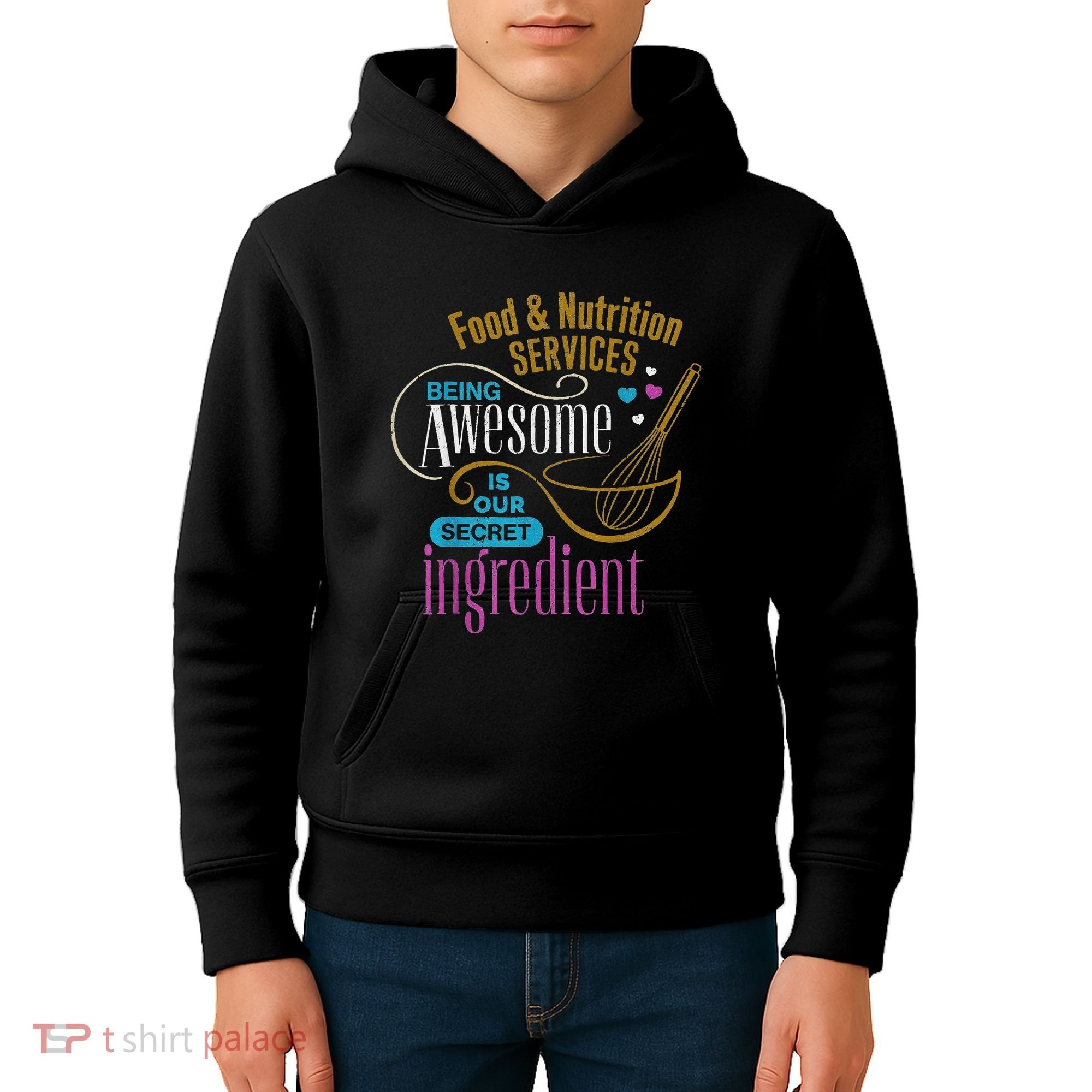Retro Lunch Lady Food & Nutrition Services Being Awesome Kids Hoodie