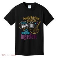 Retro Lunch Lady Food & Nutrition Services Being Awesome Kids T-Shirt thumb 0