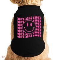 Retro Love Like Jesus Happy Face Aesthetic Doggie Tank thumb 0