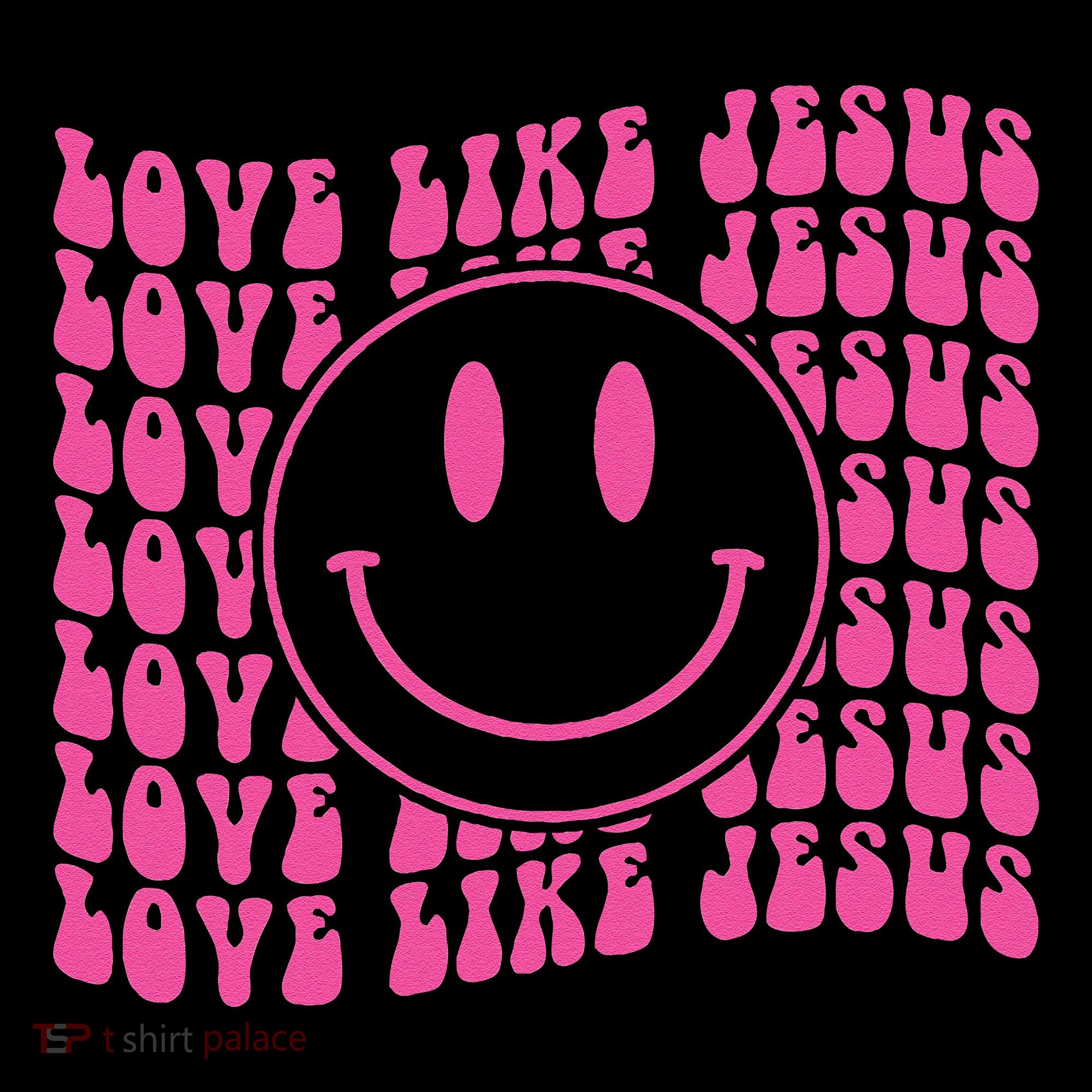 Retro Love Like Jesus Happy Face Aesthetic Coffee Mug