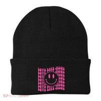 Retro Love Like Jesus Happy Face Aesthetic Beanie thumb 0