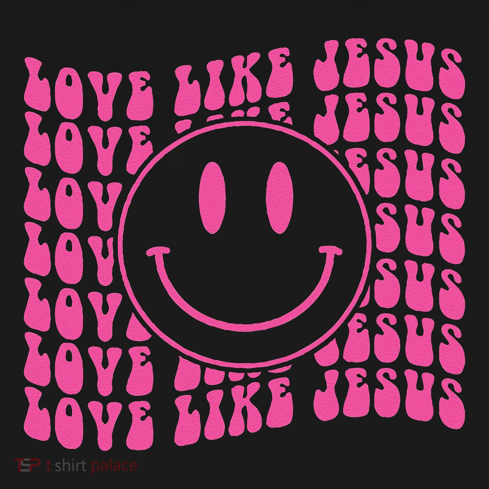 Retro Love Like Jesus Happy Face Aesthetic Women's Hoodie