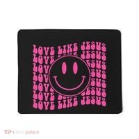 Retro Love Like Jesus Happy Face Aesthetic Mousepad thumb 0