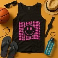 Retro Love Like Jesus Happy Face Aesthetic Tank Top thumb 4