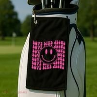 Retro Love Like Jesus Happy Face Aesthetic Golf Towel thumb 2