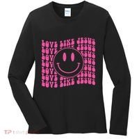 Retro Love Like Jesus Happy Face Aesthetic Women's Long Sleeve Shirt thumb 0