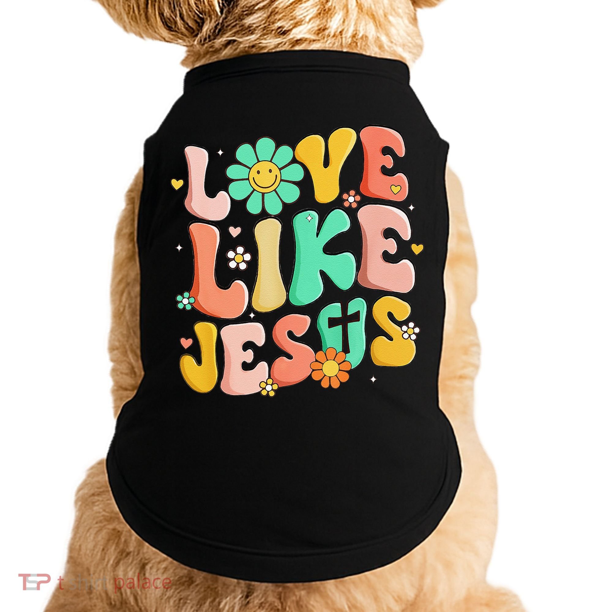 Retro Love Like Jesus Christian Religious God Lovers Gift Doggie Tank