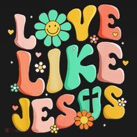 Retro Love Like Jesus Christian Religious God Lovers Gift Women's Hoodie thumb 2
