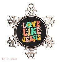 Retro Love Like Jesus Christian Religious God Lovers Gift Ornament thumb 0
