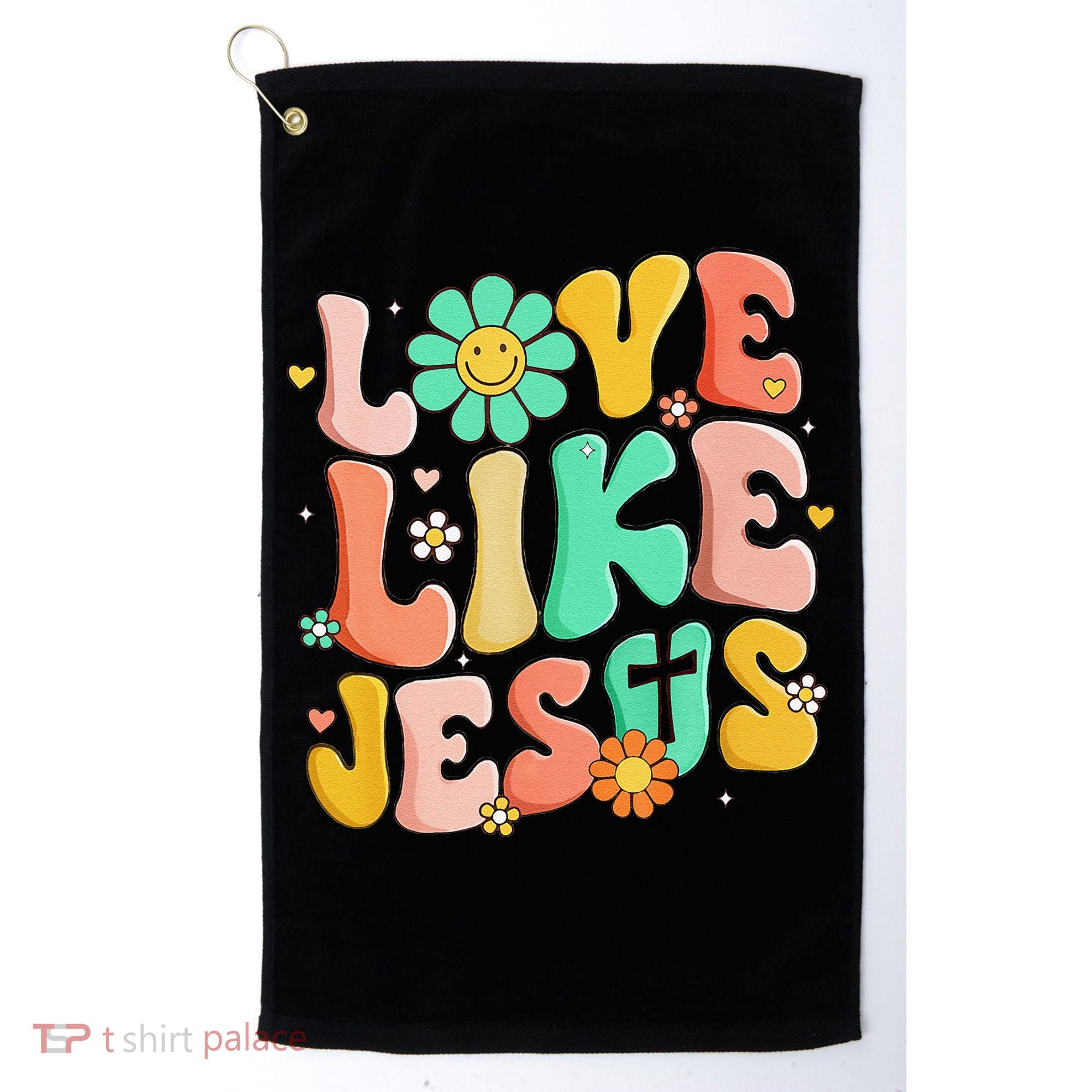 Retro Love Like Jesus Christian Religious God Lovers Gift Golf Towel