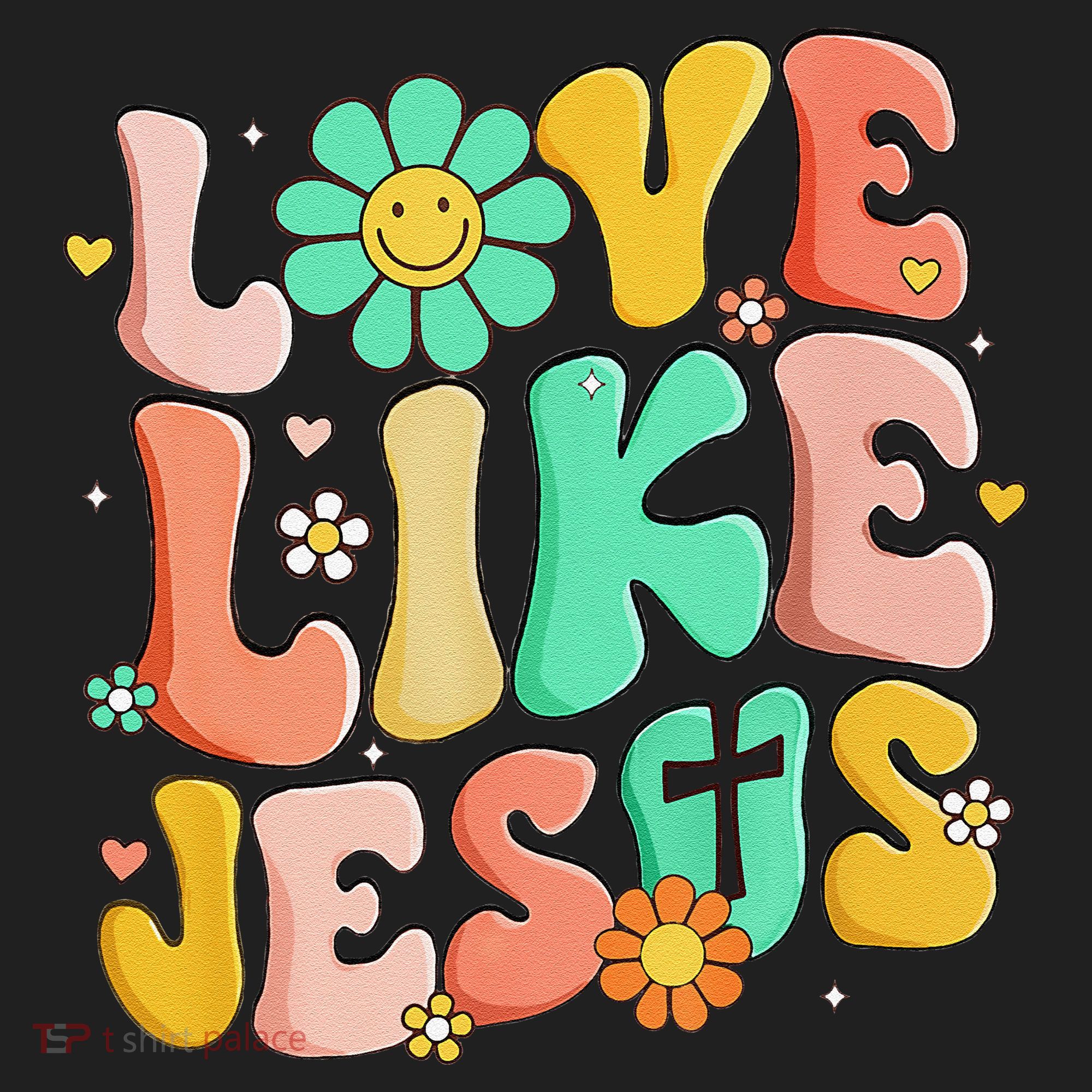 Retro Love Like Jesus Christian Religious God Lovers Gift Golf Towel