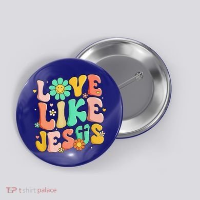 Retro Love Like Jesus Christian Religious God Lovers Gift Button