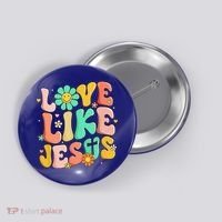 Retro Love Like Jesus Christian Religious God Lovers Gift Button thumb 0