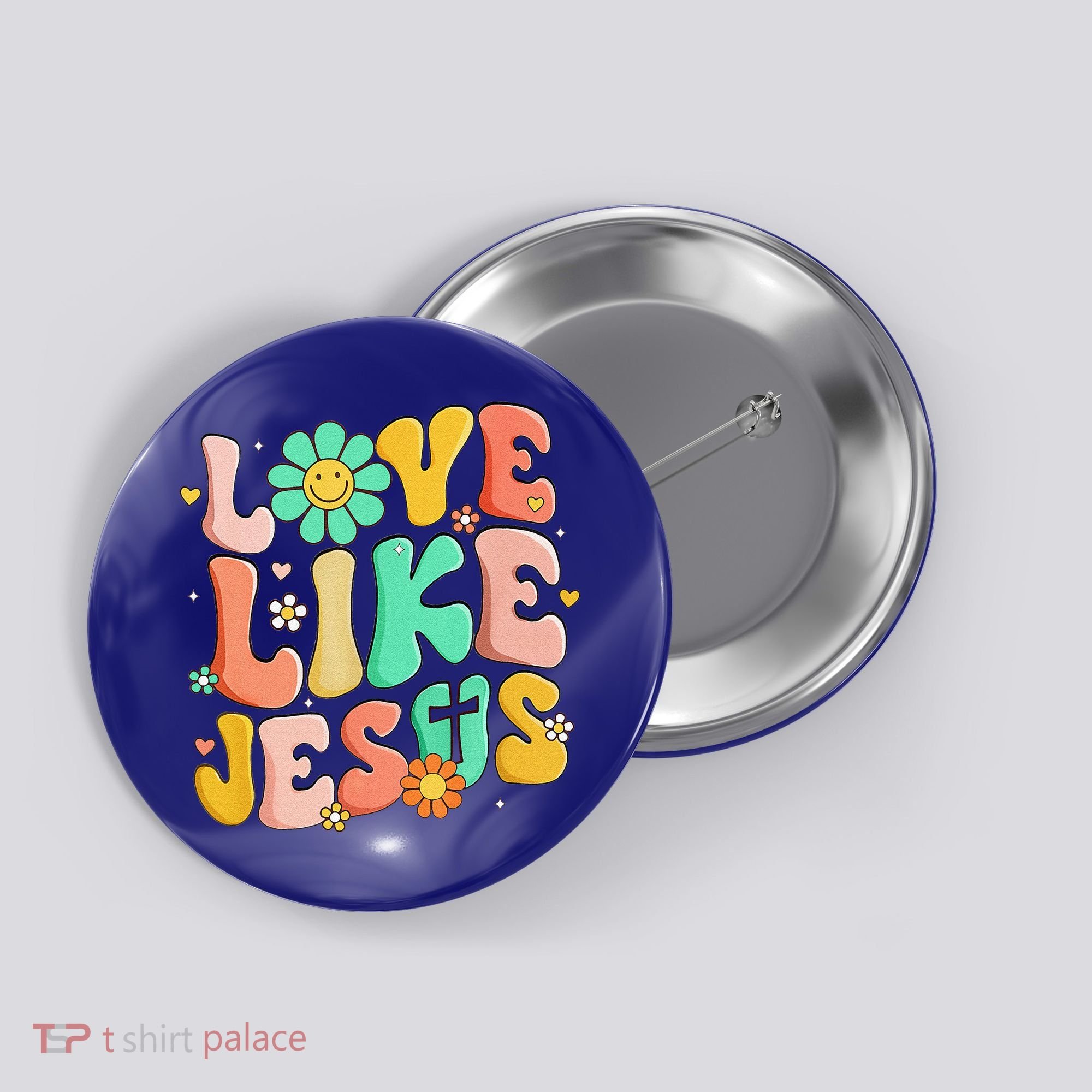 Retro Love Like Jesus Christian Religious God Lovers Gift Button