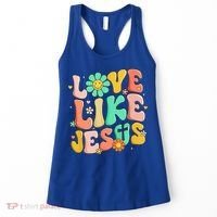 Retro Love Like Jesus Christian Religious God Lovers Gift Women's Tank Top thumb 0
