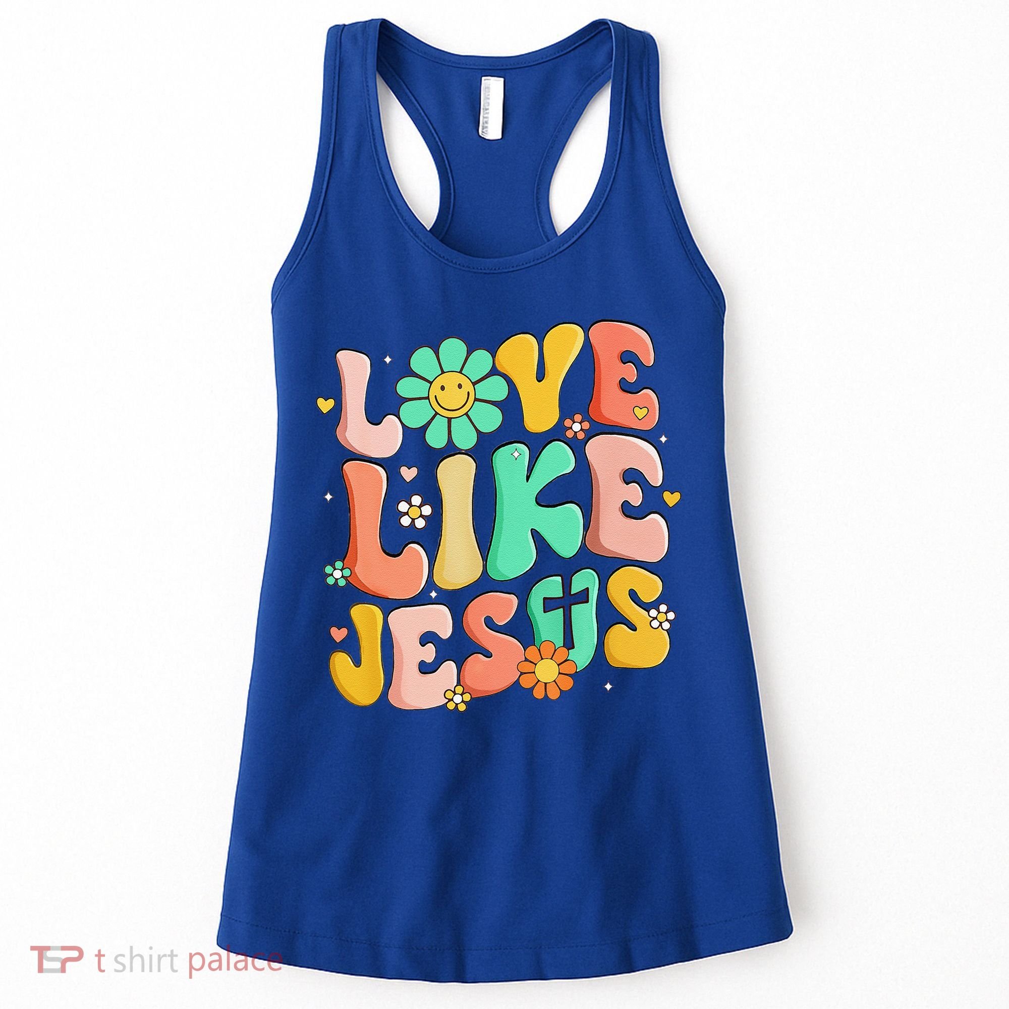 Retro Love Like Jesus Christian Religious God Lovers Gift Women's Tank Top