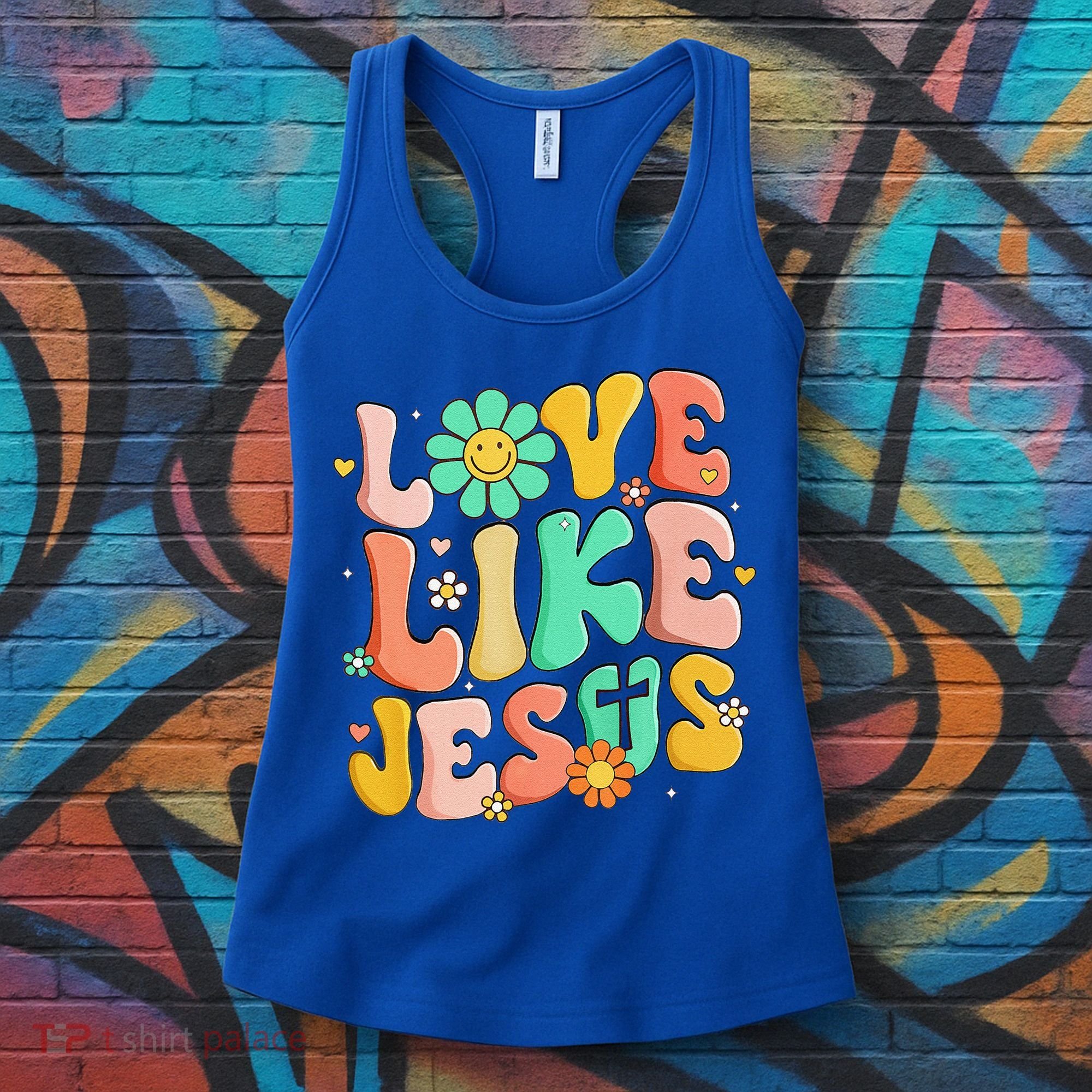 Retro Love Like Jesus Christian Religious God Lovers Gift Women's Tank Top
