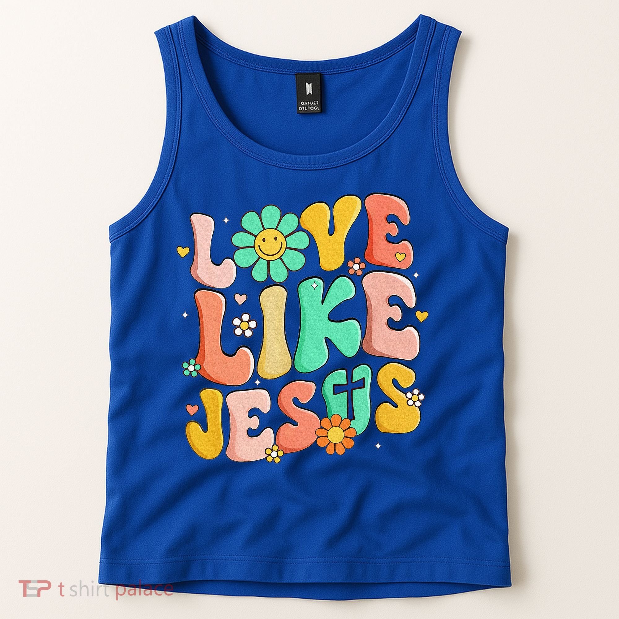 Retro Love Like Jesus Christian Religious God Lovers Gift Tank Top